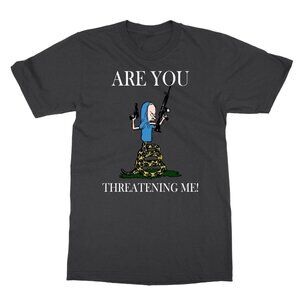 Are You Threatening Me Funny Cartoon T-Shirt Halloween Graphic Fan Gift 139